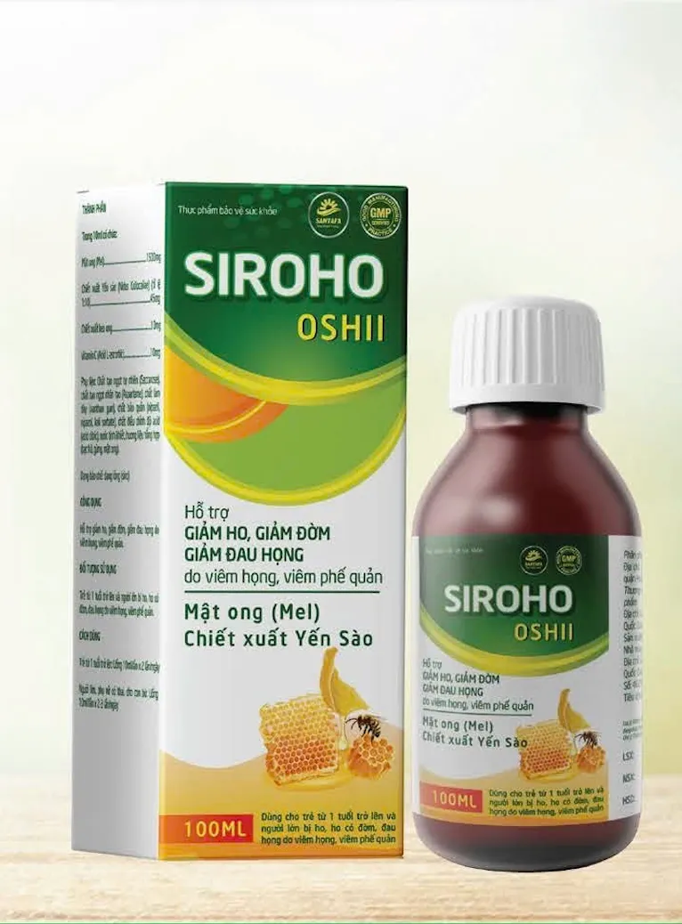 Siro Ho Keo Ong Yến Sào OSHII - Hỗ Trợ Giảm Ho, Đờm, Đau Họng An Toàn Cho Cả Gia Đình
