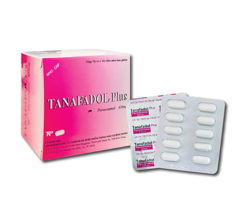 TANAFADOL PLUS - Giảm đau, hạ sốt (Hộp 10 vỉ x 10 viên)