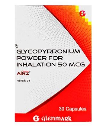 Thuốc Airz Glycopyrronium powder for inhalation 50 mcg giúp giãn cơ trơn phế quản