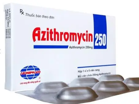 Thuốc Azithromycin 250 Armephaco điều trị nhiễm khuẩn (Chai 50 viên nang cứng )