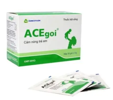 Thuốc bột uống Acegoi Agimexpharm điều trị nóng, ho, sổ mũi, nghẹt mũi, nhức đầu (30 gói x 3g)