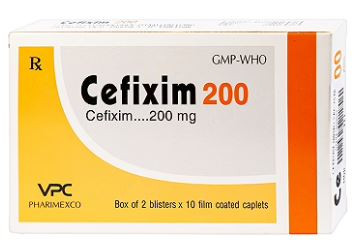 Thuốc Cefixim 200mg Pharimexco điều trị nhiễm khuẩn (2 vỉ x 10 viên)