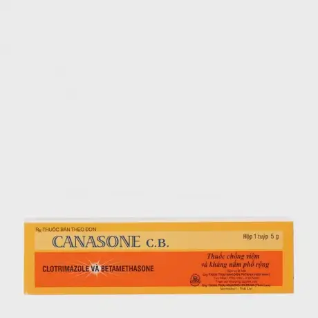 Thuốc dùng ngoài Canasone C.B điều trị nhiễm nấm ngoài da (tuýp 5g).