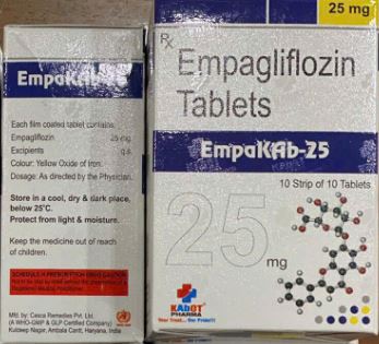 Thuốc EmpaKab-25 giúp kiểm soát đường huyết bảo vệ tim mạch