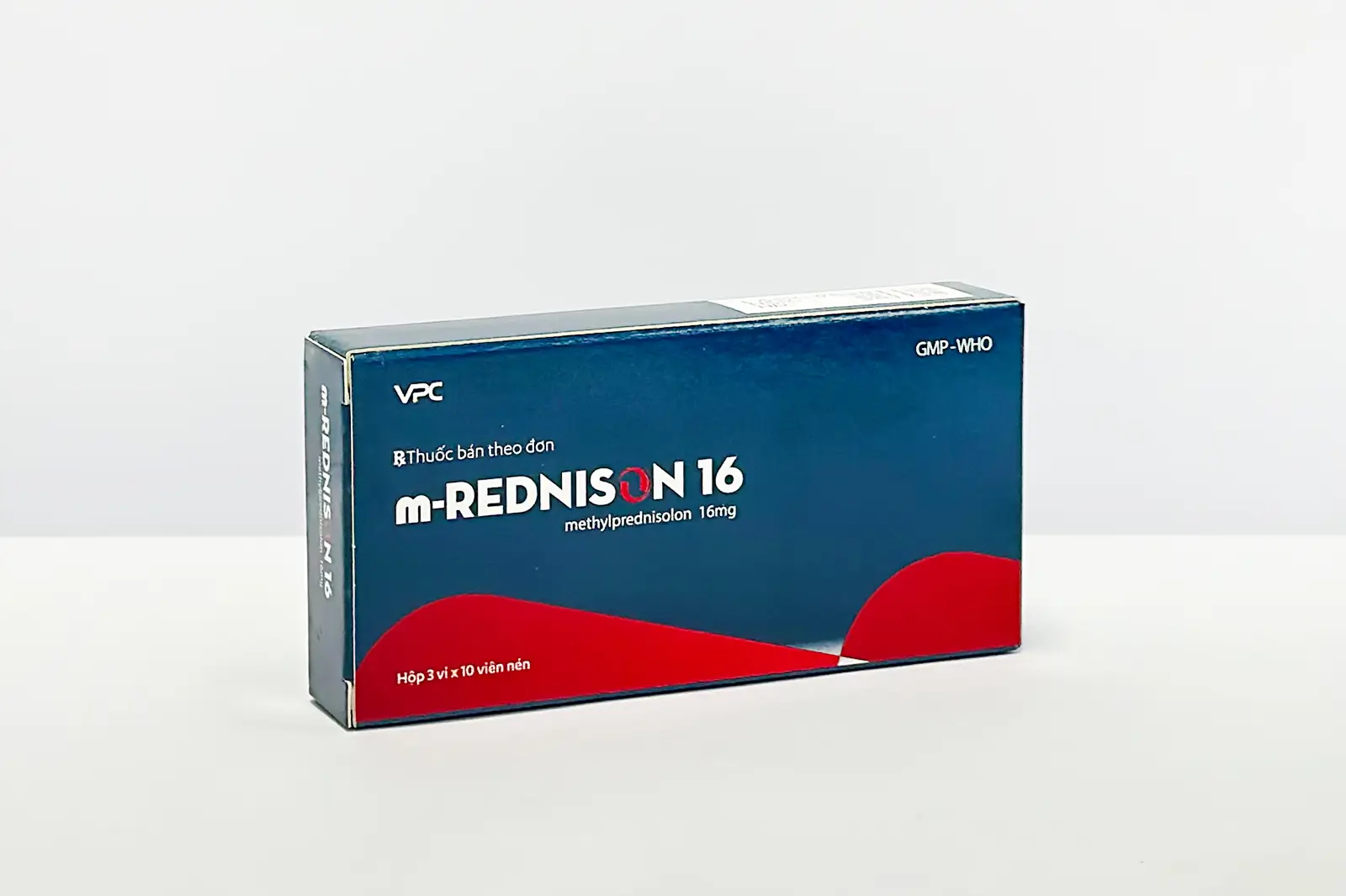 Thuốc giảm đau, kháng viêm m-Rednison 16 (hộp 3 vỉ x 10 viên)
