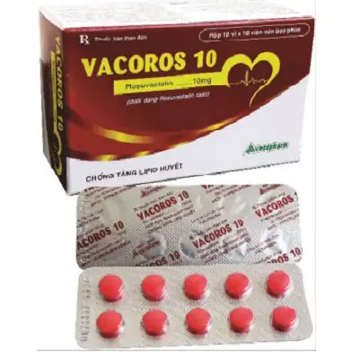 Thuốc hạ lipid máu VACOROS 10 (Hộp 10 vỉ x 10 viên)