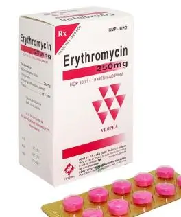 Thuốc kháng sinh Erythromycin 250 (Vidipha) hộp 10 vỉ x 10 viên