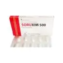 Thuốc kháng sinh SORUXIM 500 - điều trị nhiễm khuẩn (Hộp 1 vỉ x 10 viên)