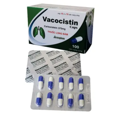 Thuốc long đàm Vacocistin Caps (hộp 10 vỉ x 10 viên)