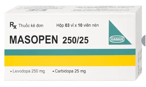 Thuốc Masopen 250/25 Hasan điều trị triệu chứng bệnh parkinson (3 vỉ x 10 viên)