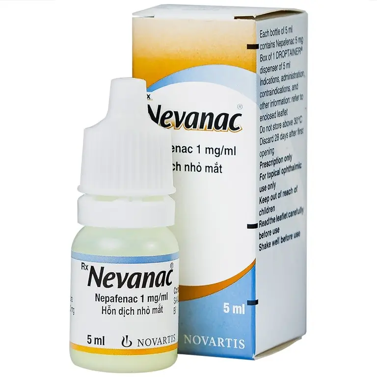 Thuốc nhỏ mắt Nevanac Alcon điều trị viêm, đau sau phẫu thuật đục thủy tinh thể (5ml)