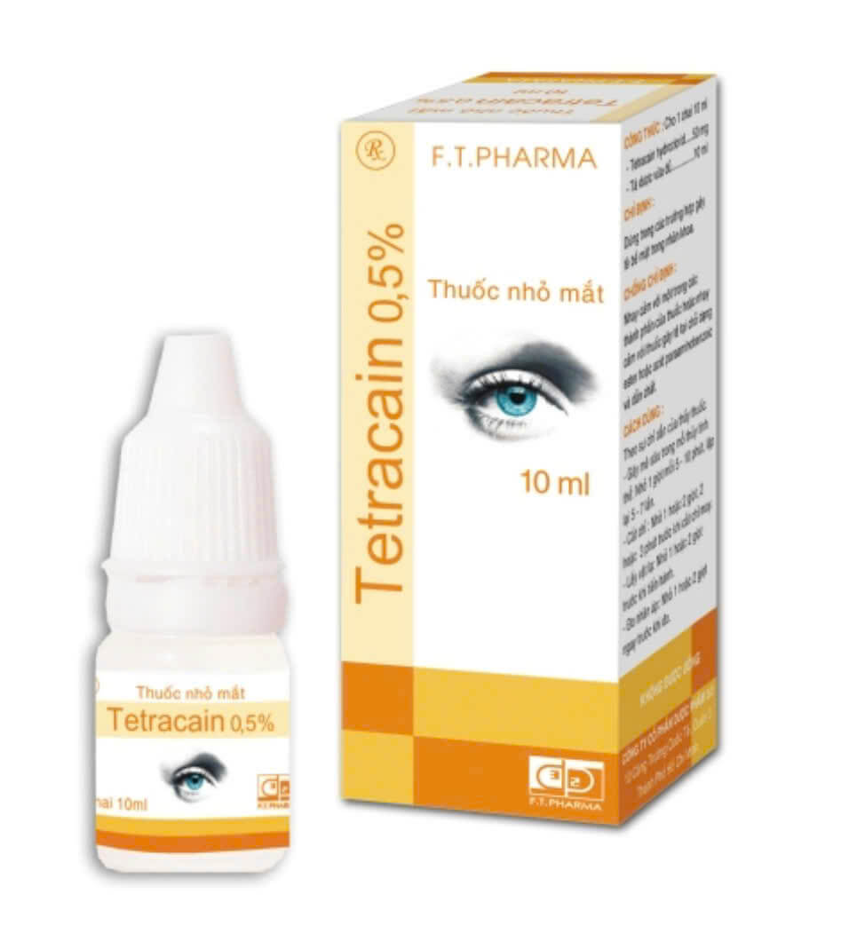 Thuốc nhỏ mắt Tetracain 0.5% Dược 3-2 dùng gây tê bề mặt trong nhãn khoa (10ml)