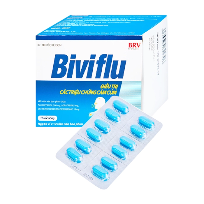 Thuốc phối hợp Biviflu-F giúp giảm đau và hạ sốt