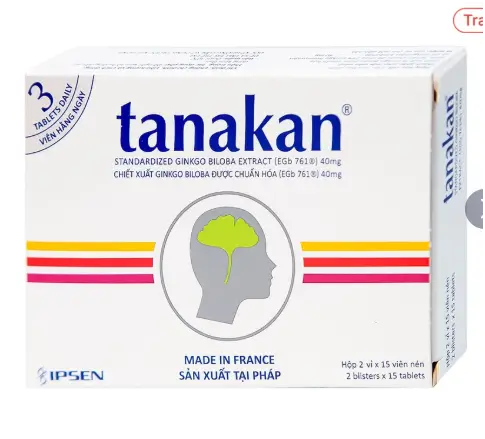 Thuốc Tanakan điều trị triệu chứng rối loạn nhận thức, rối loạn chú ý và trí nhớ (2 vỉ x 15 viên)
