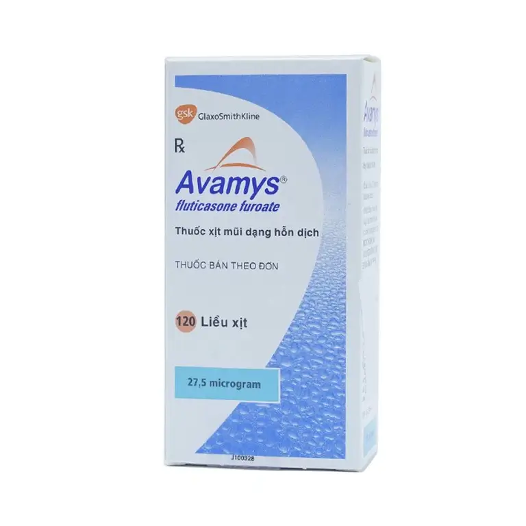 Thuốc xịt mũi Avamys 27.5mcg GSK điều trị chảy nước mũi, xung huyết mũi (120 liều xịt)