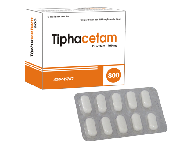 Tiphacetam 800 - Hộp 100 viên - Tipharco