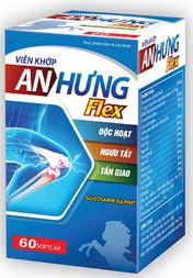 Viên khớp An Hưng Flex - Glucosamin kết hợp thảo dược giúp giảm đau khớp, thoái hóa khớp, viêm khớp - Hộp 60v