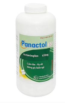 Viên nén Panactol 650mg Khapharco giảm đau, hạ sốt, không gây buồn ngủ (1000 viên)