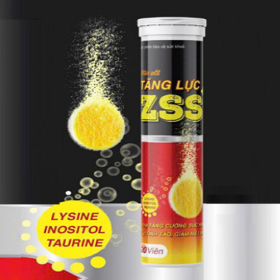 Viên sủi tăng lực ZSS+ hỗ trợ tăng cường sức khỏe giúp tỉnh táo, giảm mệt mỏi (Túyp 20 viên x4g)