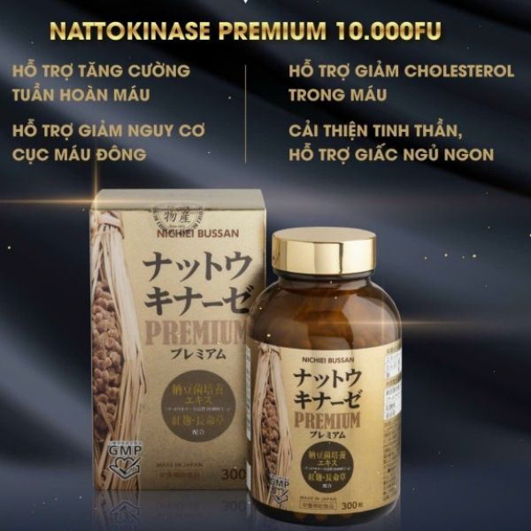 Viên Uống Nichiei Bussan Nattokinase Premium 300 Viên (Nhật Bản)
