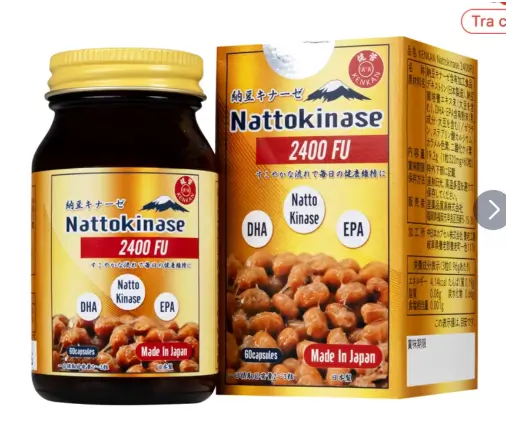 Viên uống KenKan Nattokinase 2400FU giảm nguy cơ hình thành huyết khối, tăng cường lưu thông máu (60 viên)